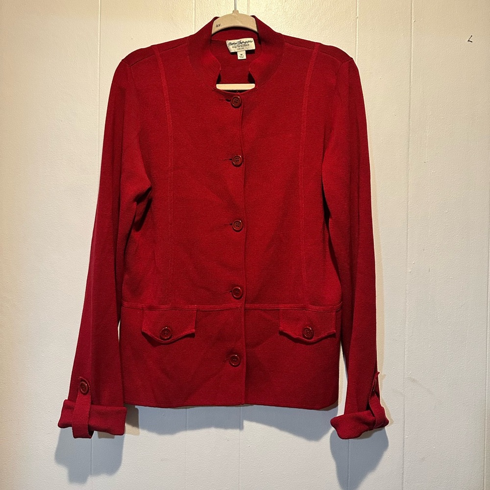 Vintage‎ red cardigan size m